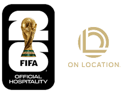 On Location logo – Official Hospitality Partner for the 2026 FIFA World Cup.